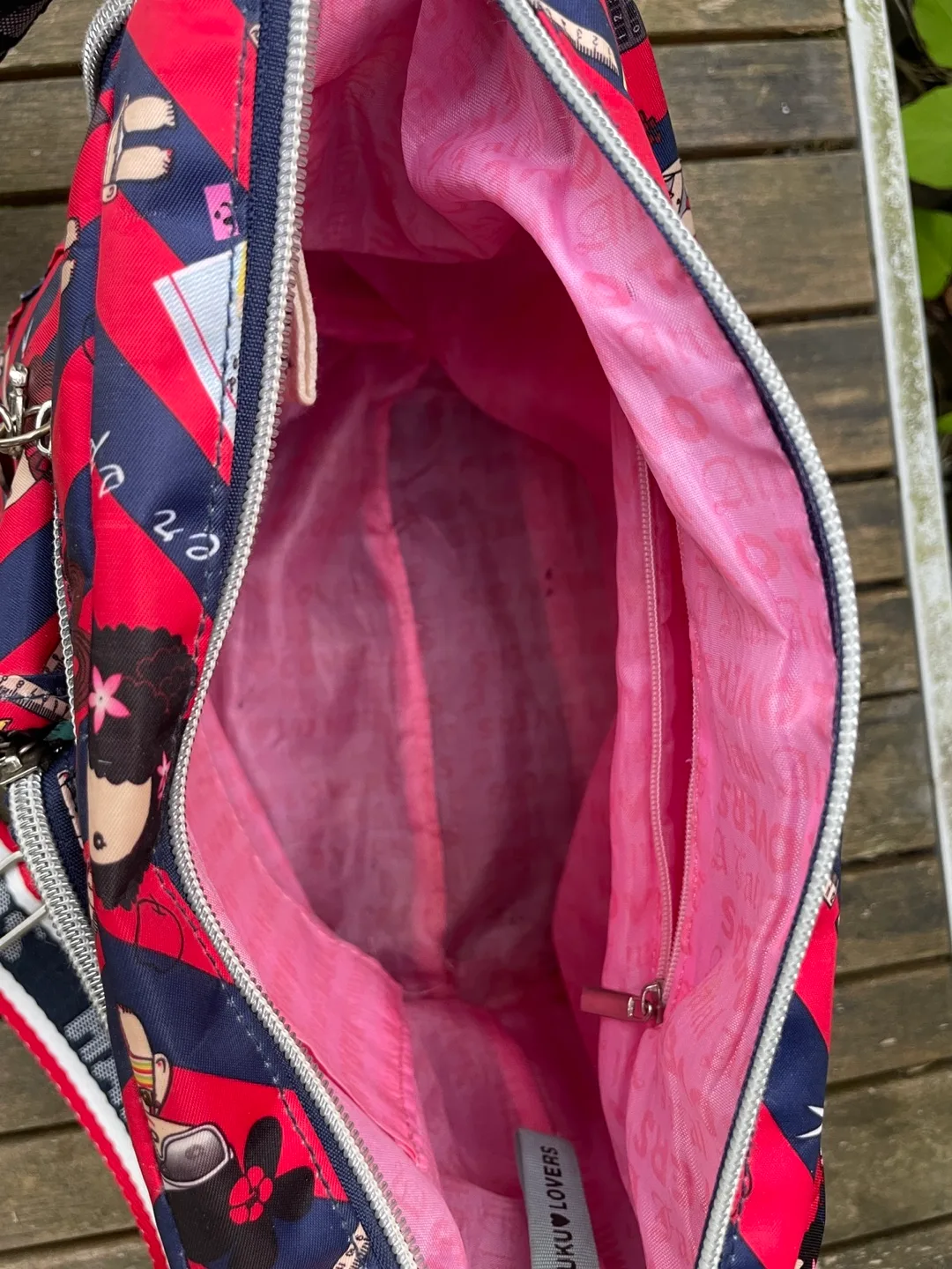 Harajuku Lovers Red & Blue Striped Shoulder Bag image indicator(8)