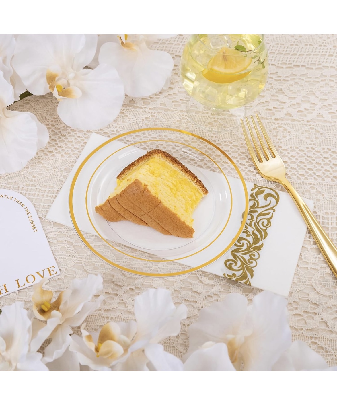 Gold Trim Party Dinnerware Set for 100 Guests - photo 4