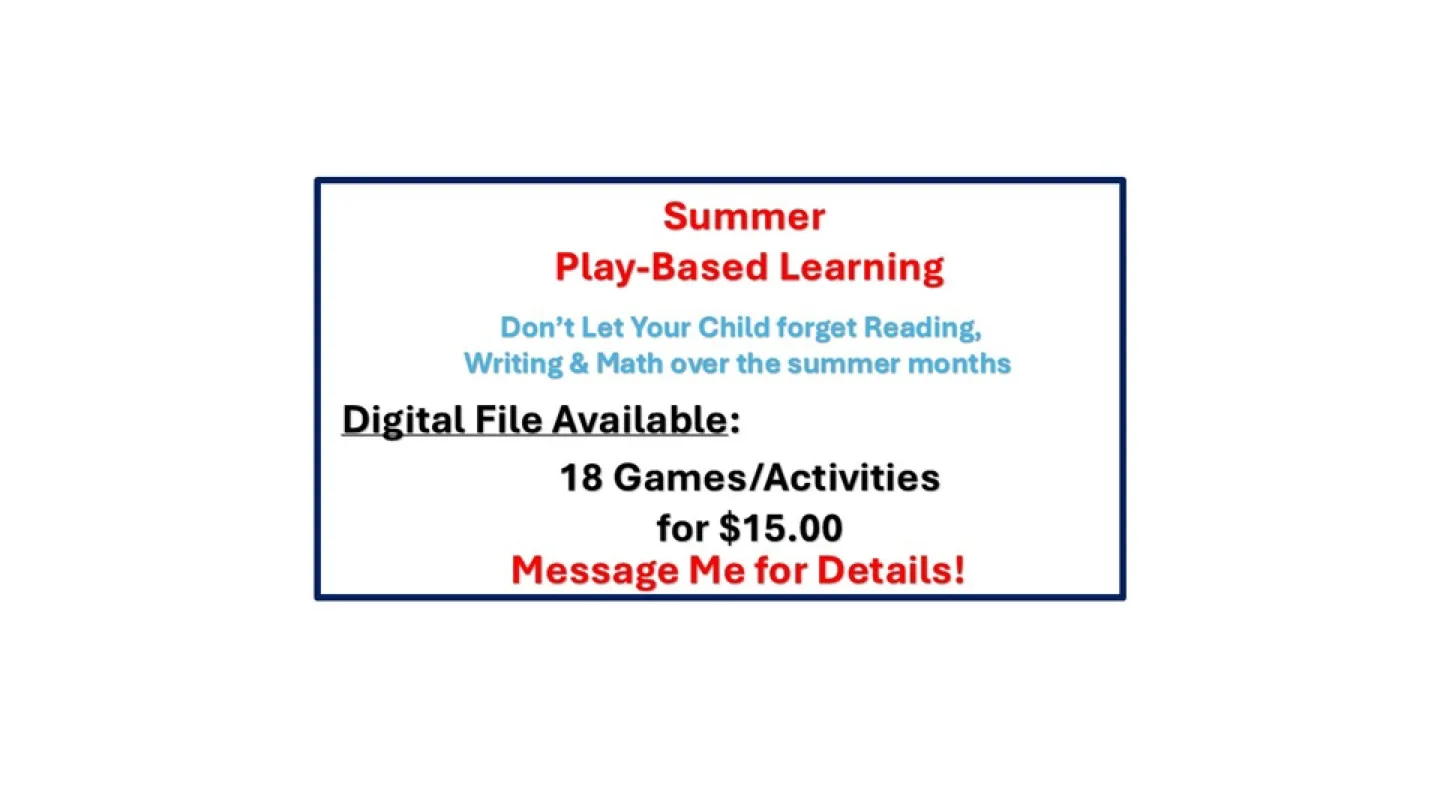 Summer Play-Based Learning Digital File thumbnail