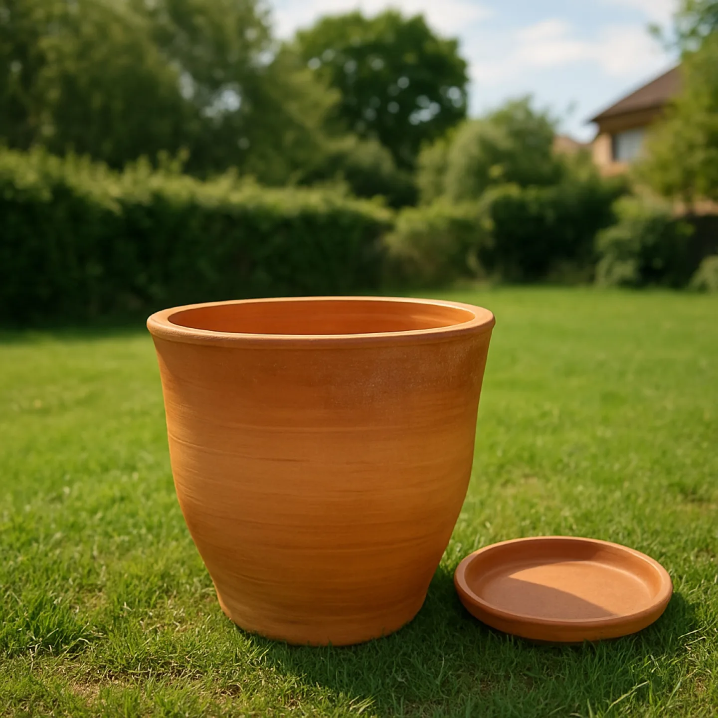 Authentic Italian Terracotta Pot Planter with Saucer thumbnail
