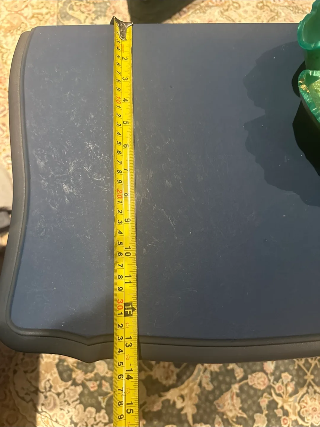 Vintage Navy Blue Nightstand side table with Drawer image indicator(9)