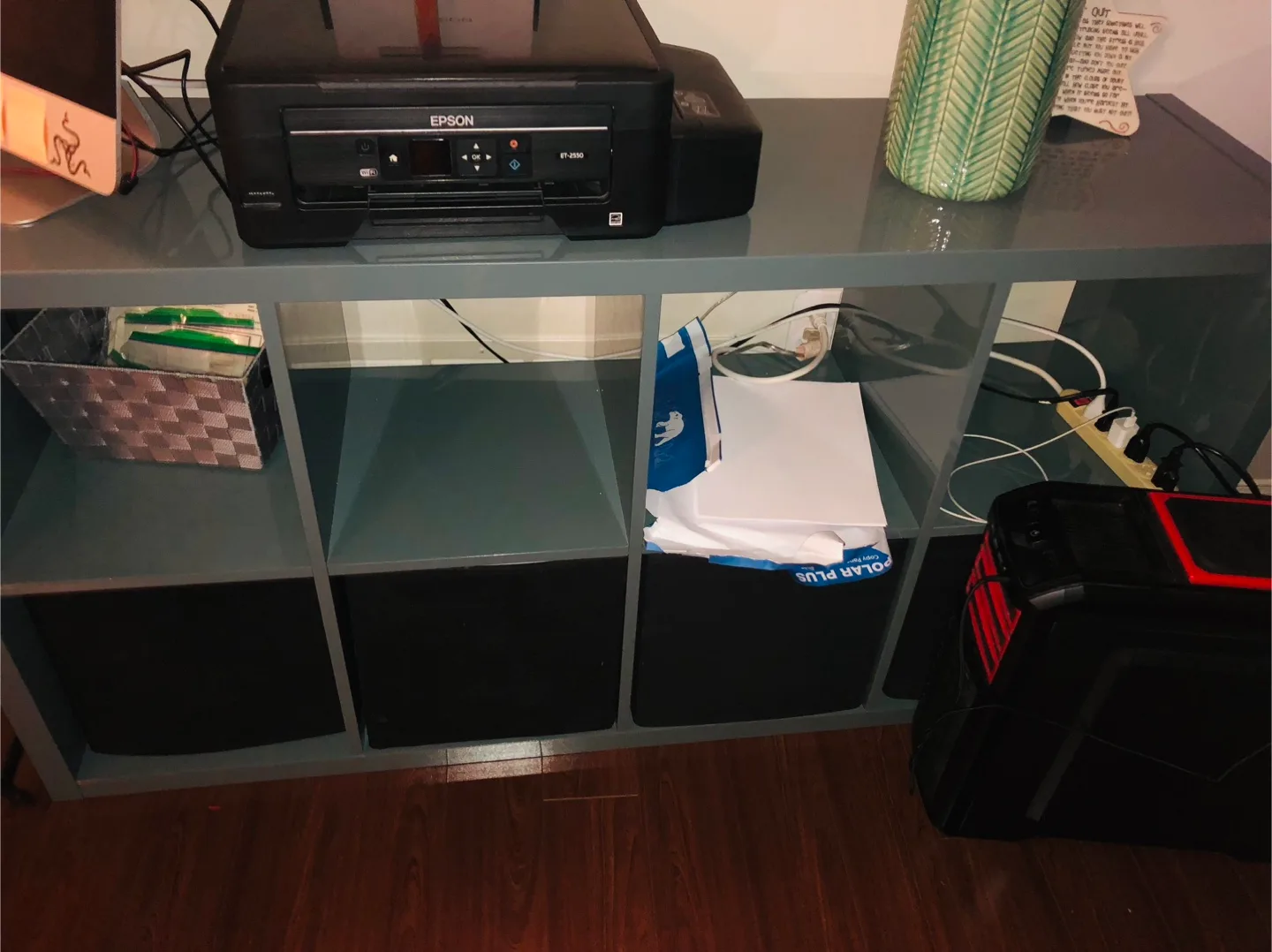 Decorative shelving unit for storage and files thumbnail