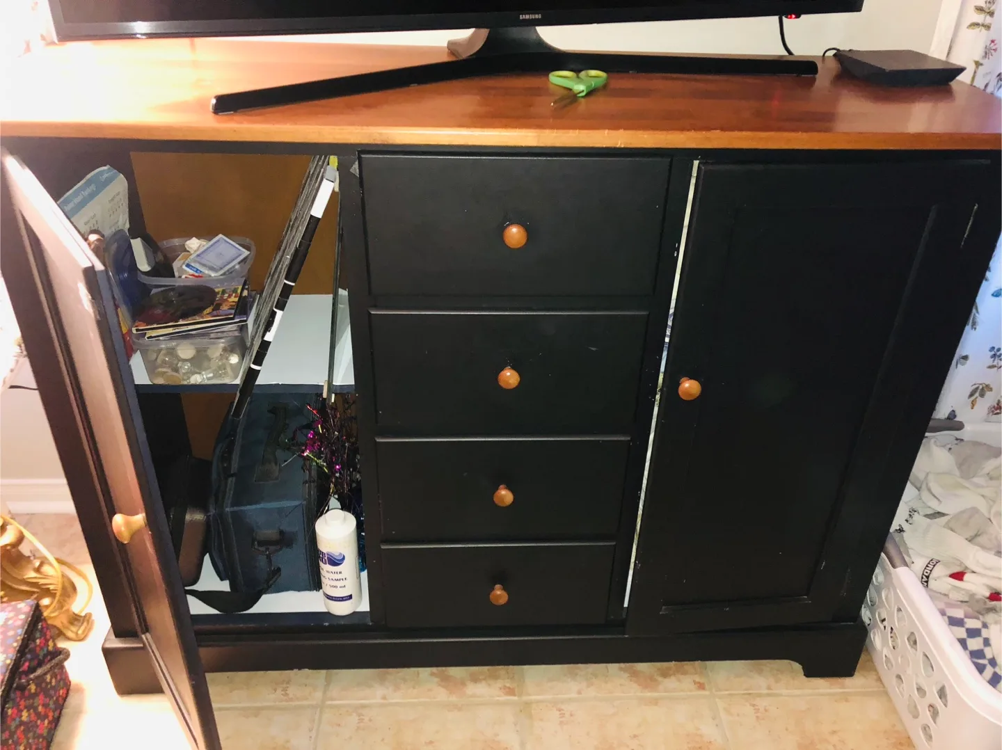 Blue Buffet Wooden Cabinet thumbnail