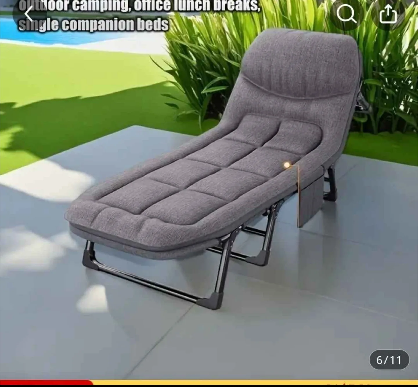 Foldable & Portable Camping Cot/Bed - Niceway thumbnail