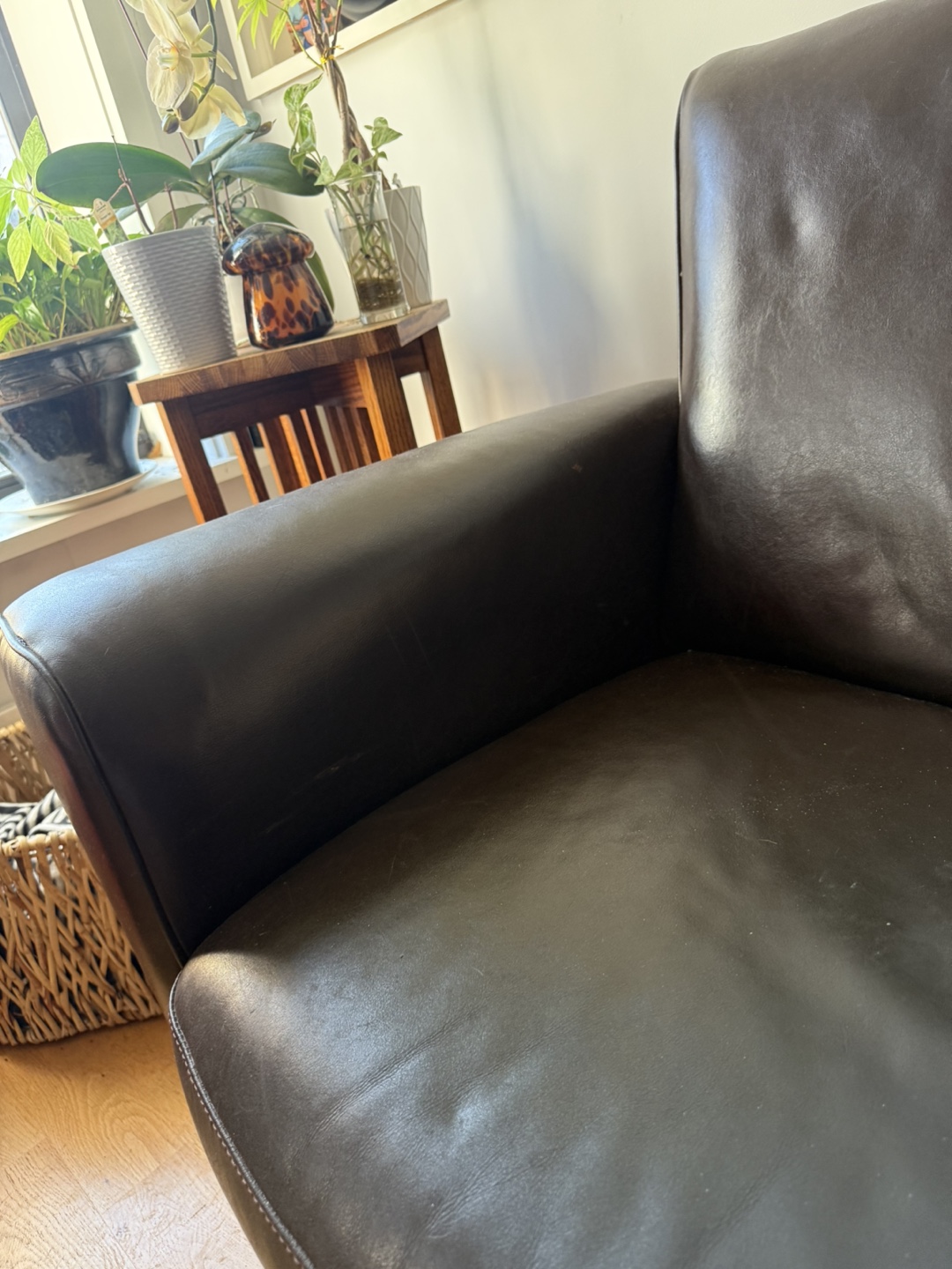 Leather Sofa - Dark Brown - photo 4