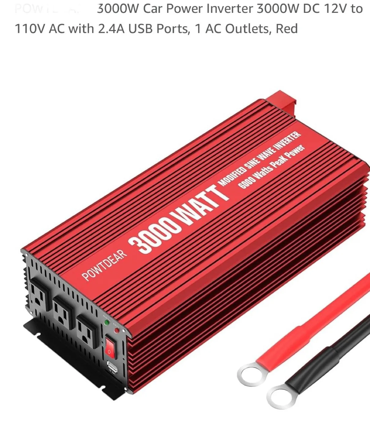 POWTDEAR 3000W Car Power Inverter thumbnail