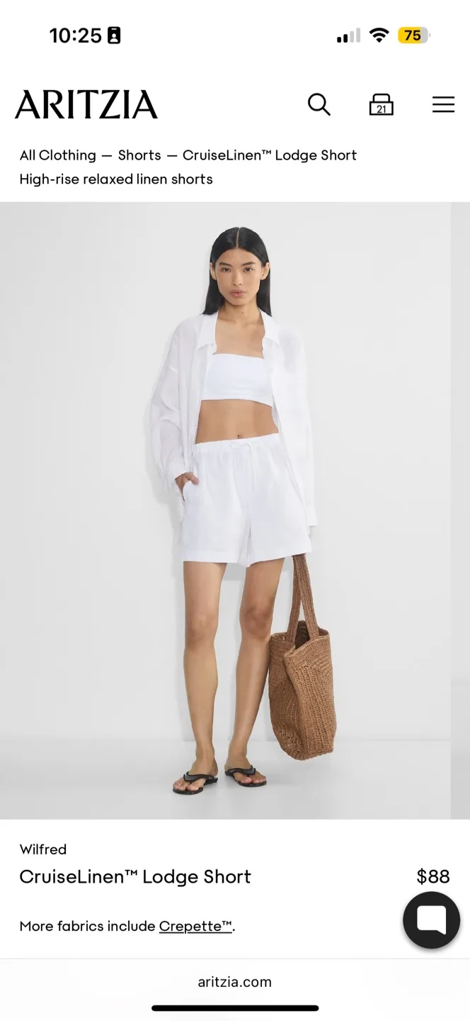 Aritzia CruiseLinen Lodge Shorts Size XS, M NWT thumbnail