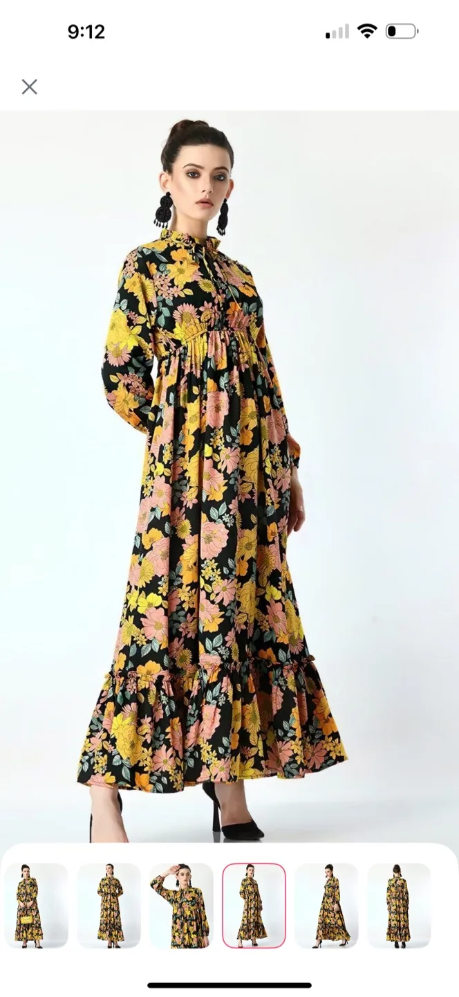 Floral Print Maxi Dress thumbnail