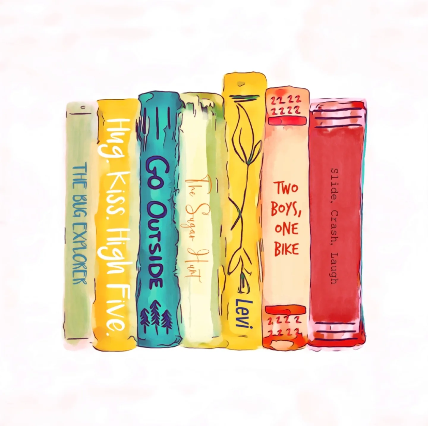 Custom art - books to represent your life story. thumbnail
