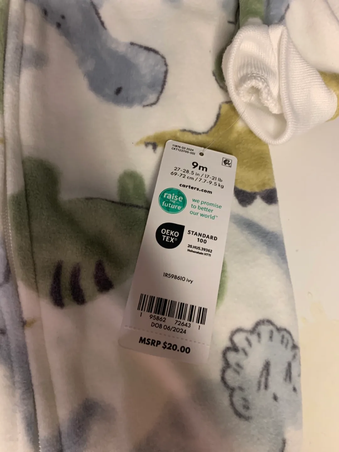 Carter's 9m Dinosaur Print Sleeper - New image indicator(2)