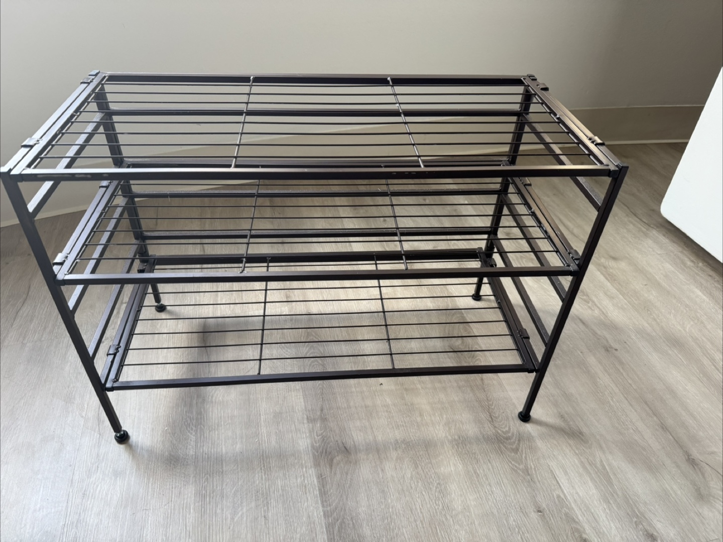 Black Metal shoe rack