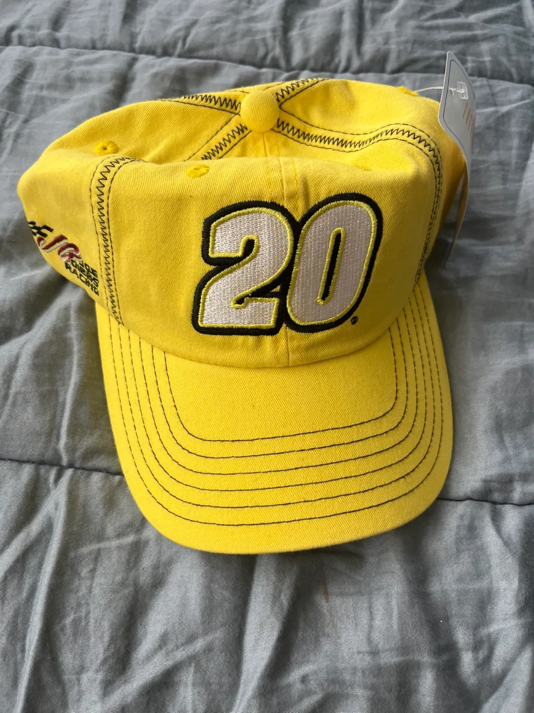 NASCAR #20 Yellow Baseball Cap thumbnail