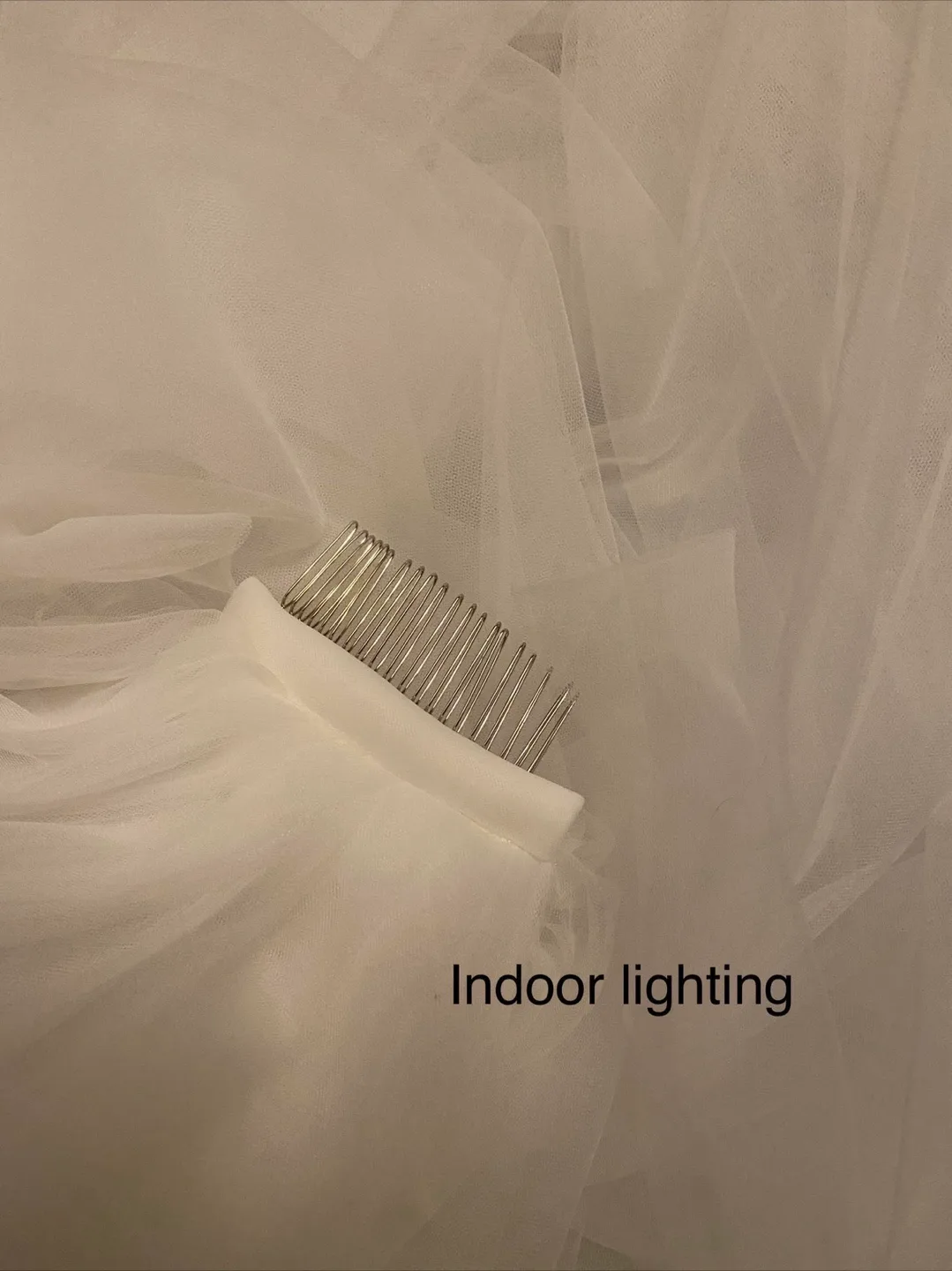 NEW Ivory Wedding cathedral Veil 2 Tier with Blusher image indicator(3)