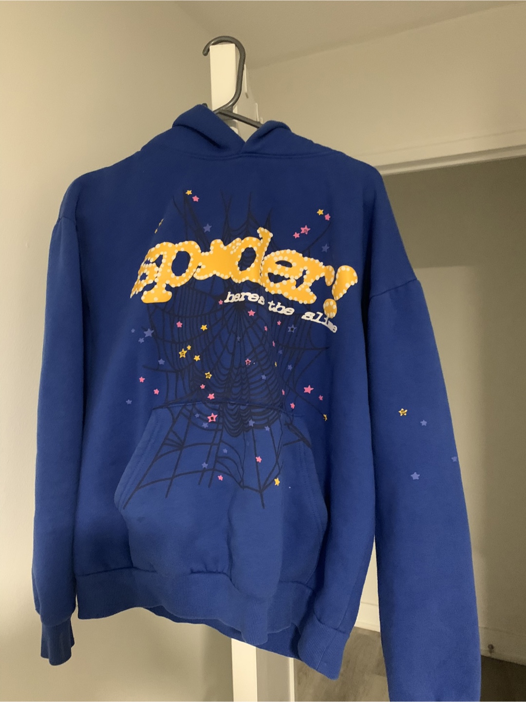 Blue Sp5der Hoodie- Size L - photo 4