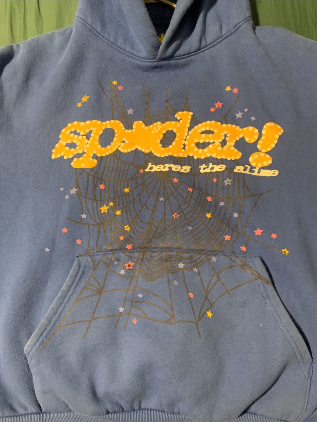 Blue Sp5der Hoodie- Size L - photo 2