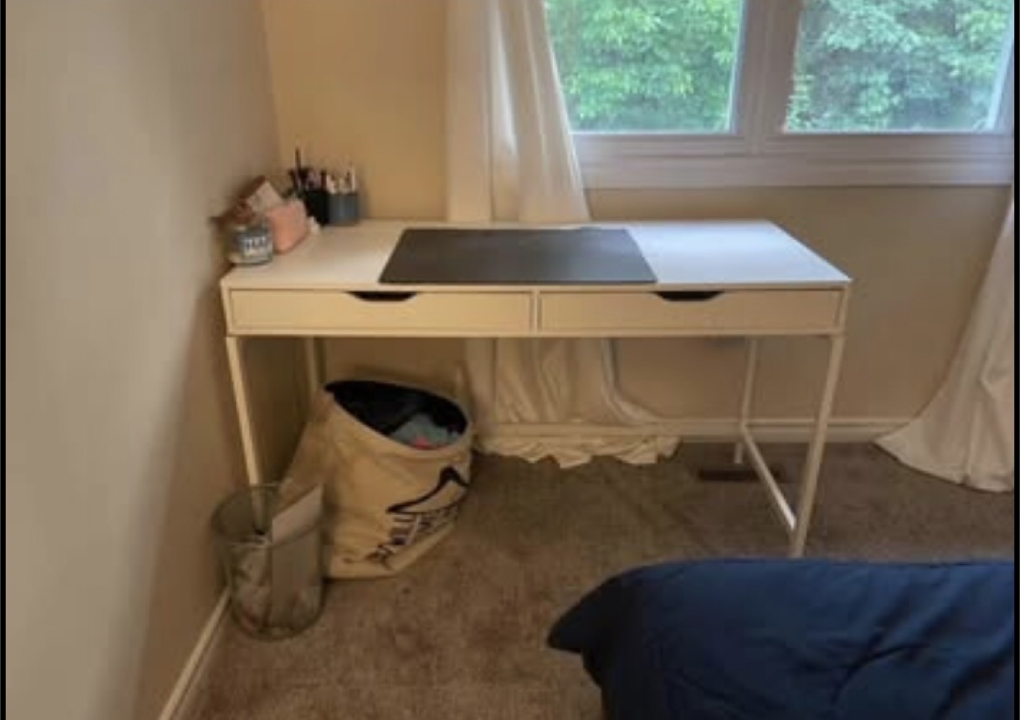 White Desk with Drawers