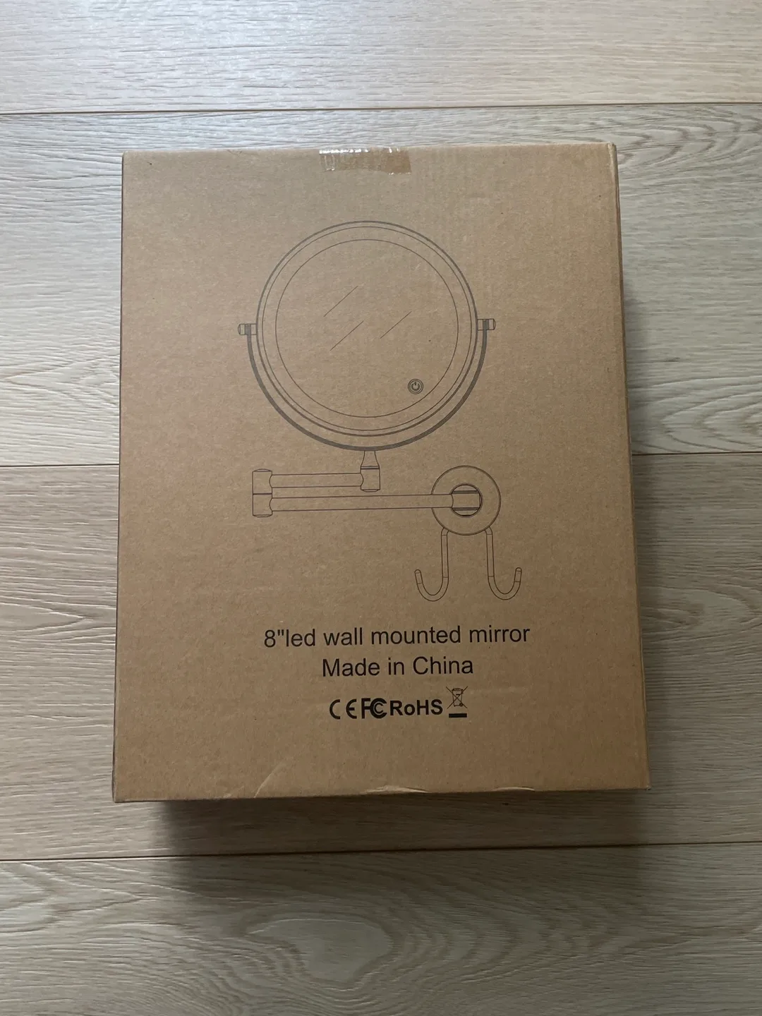 TOLOYE Rechargeable Lighted Wall Mounted Makeup Mirror image indicator(9)