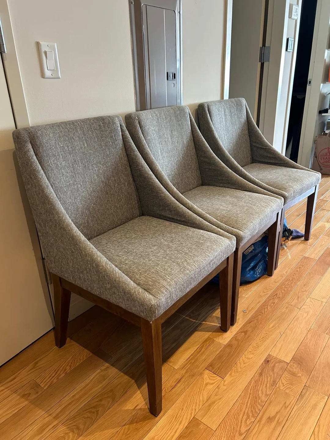 West Elm Curved Upholstered Dining Chairs - Set of 4 thumbnail