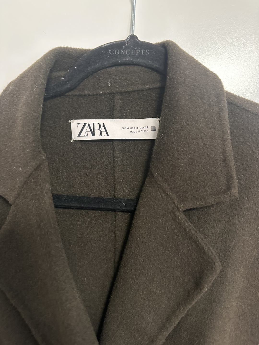 Zara Double Breasted Wool Blend Coat - Size M - photo 2