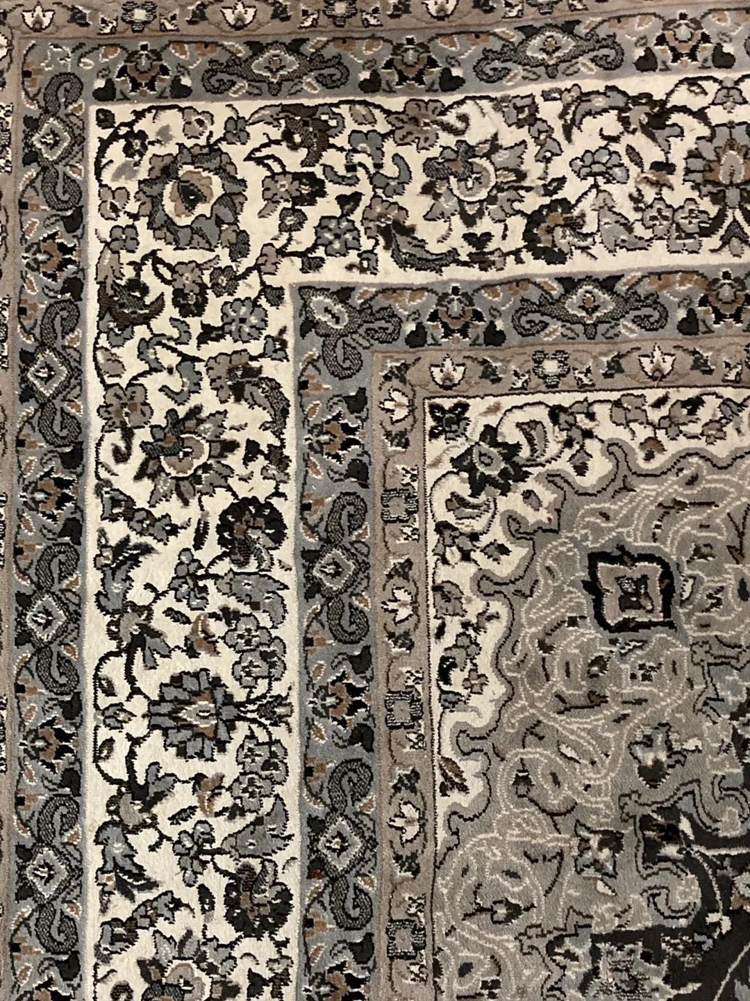 Tabriz Area Rug - 240x330 R - Anthracite/Ivory thumbnail