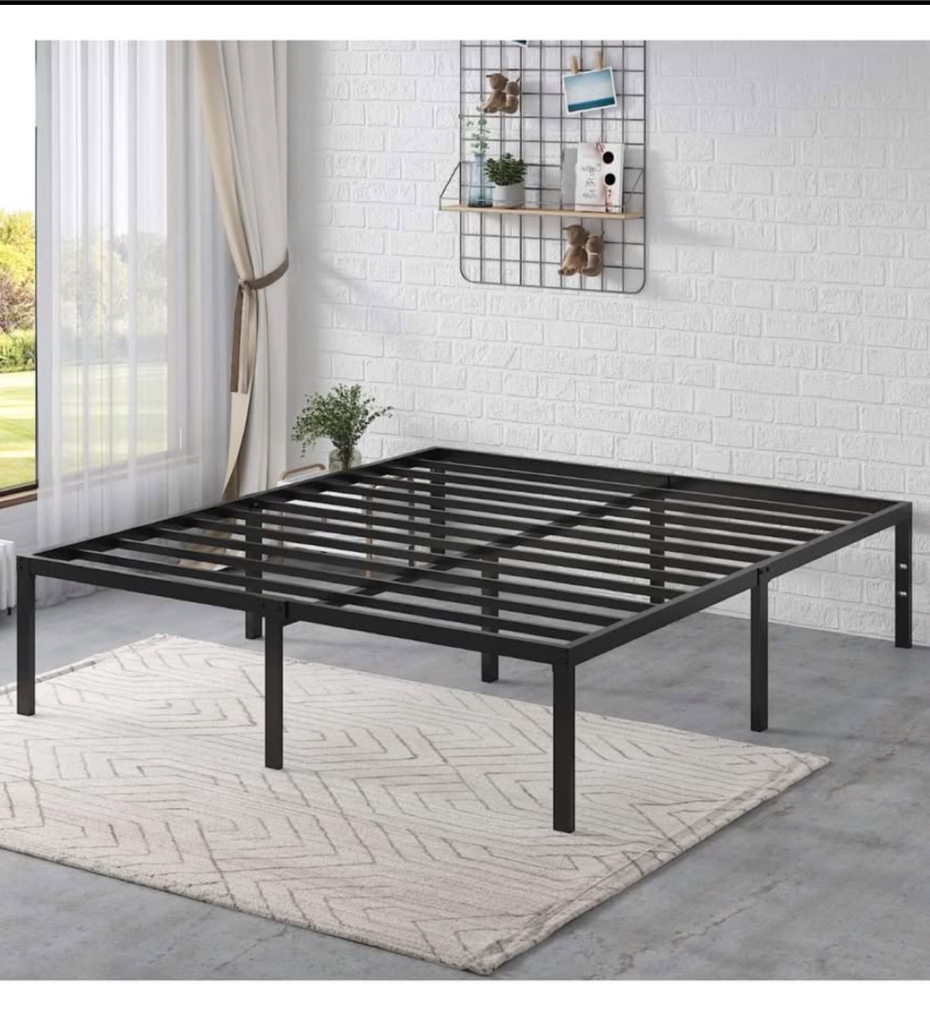 Black Metal KING Bed Frame