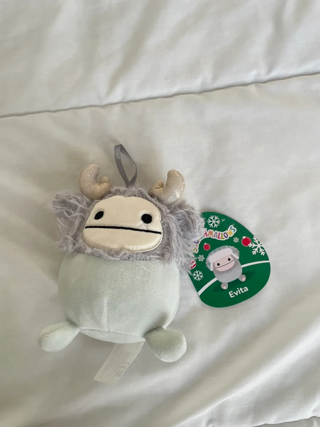 New Squishmallows Evita the Yeti Ornament thumbnail