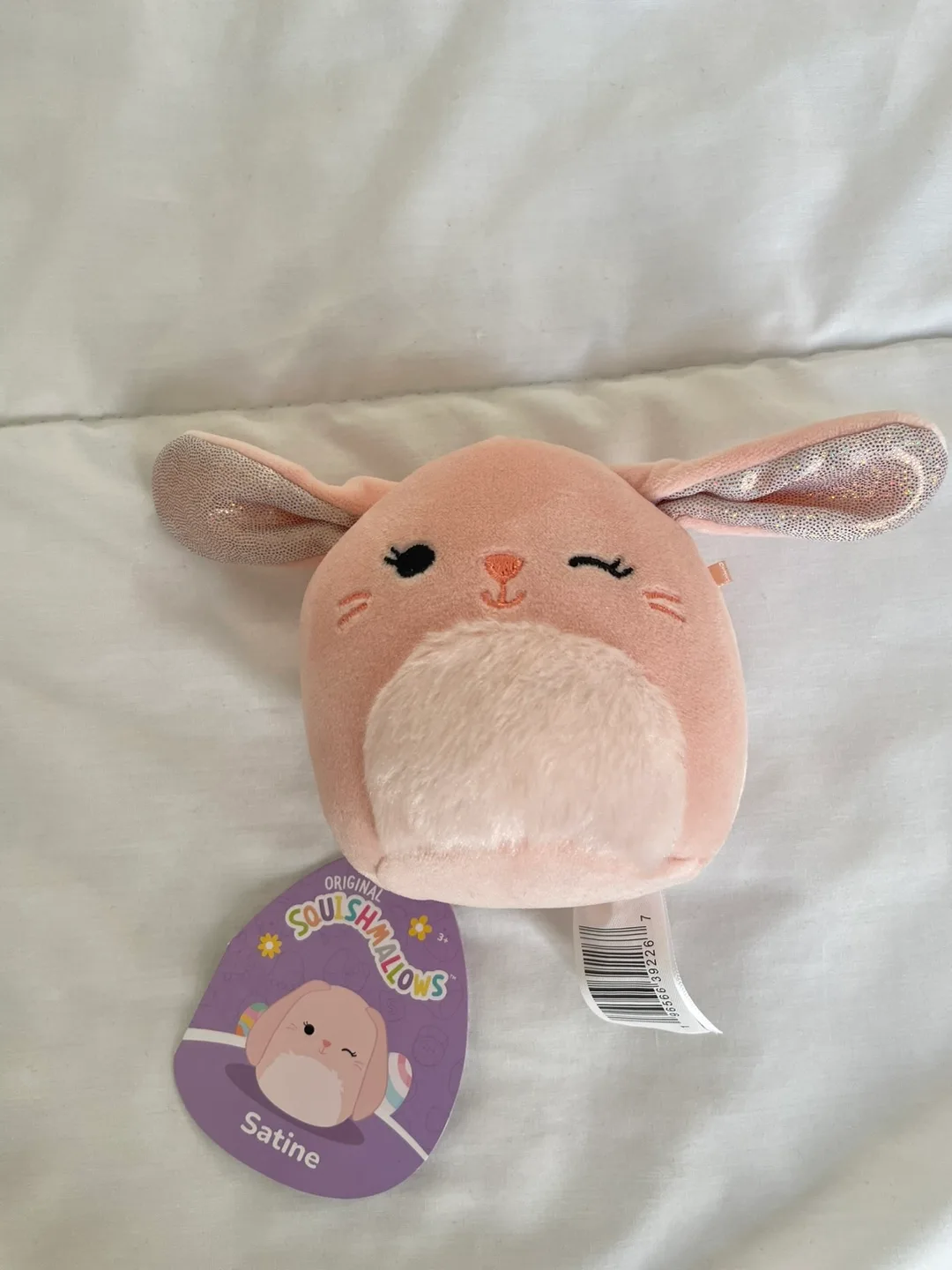 New Squishmallows Satine Pink Bunny Plush thumbnail