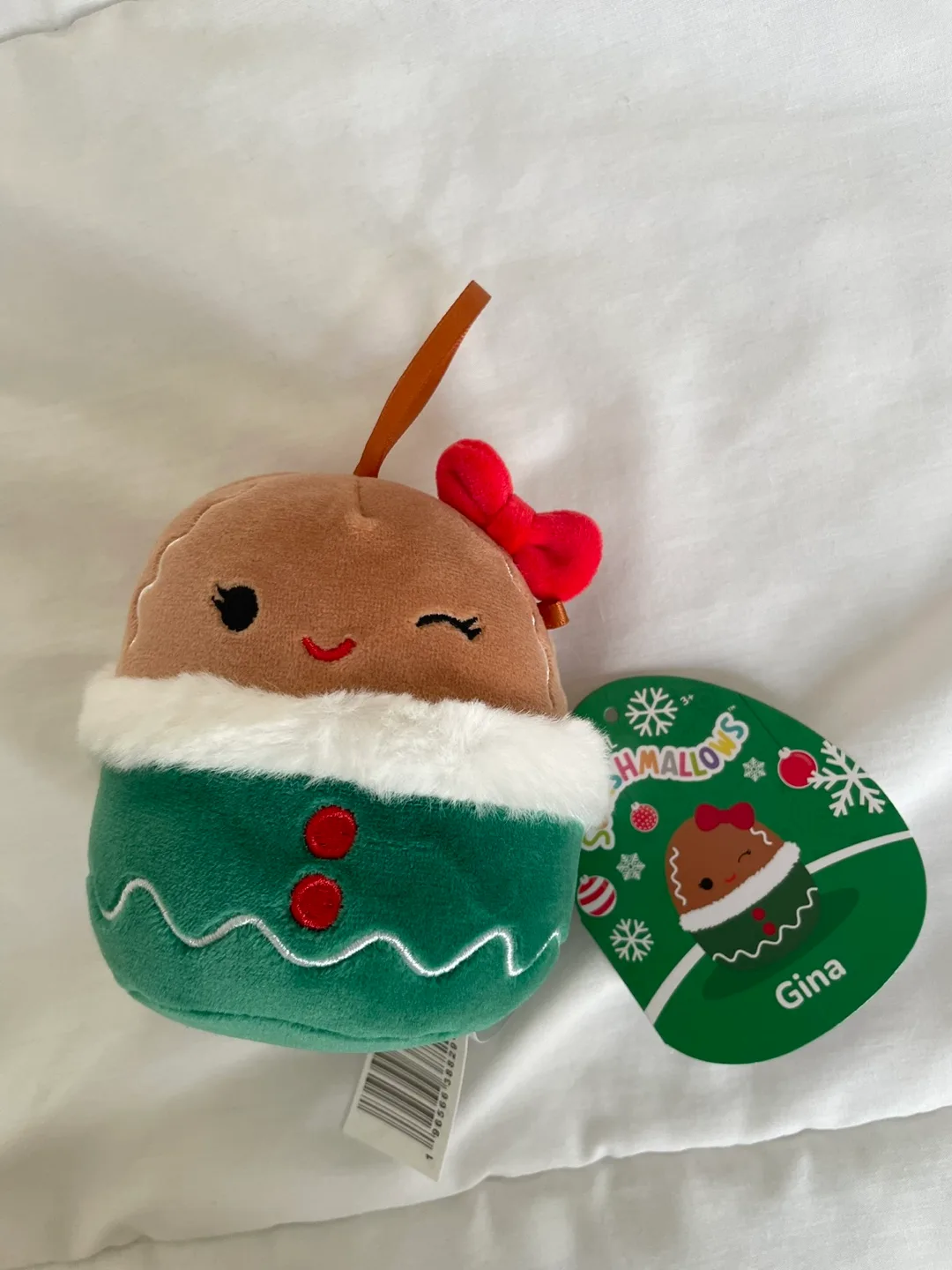 Squishmallows Gina Gingerbread Ornament - New with Tags! thumbnail