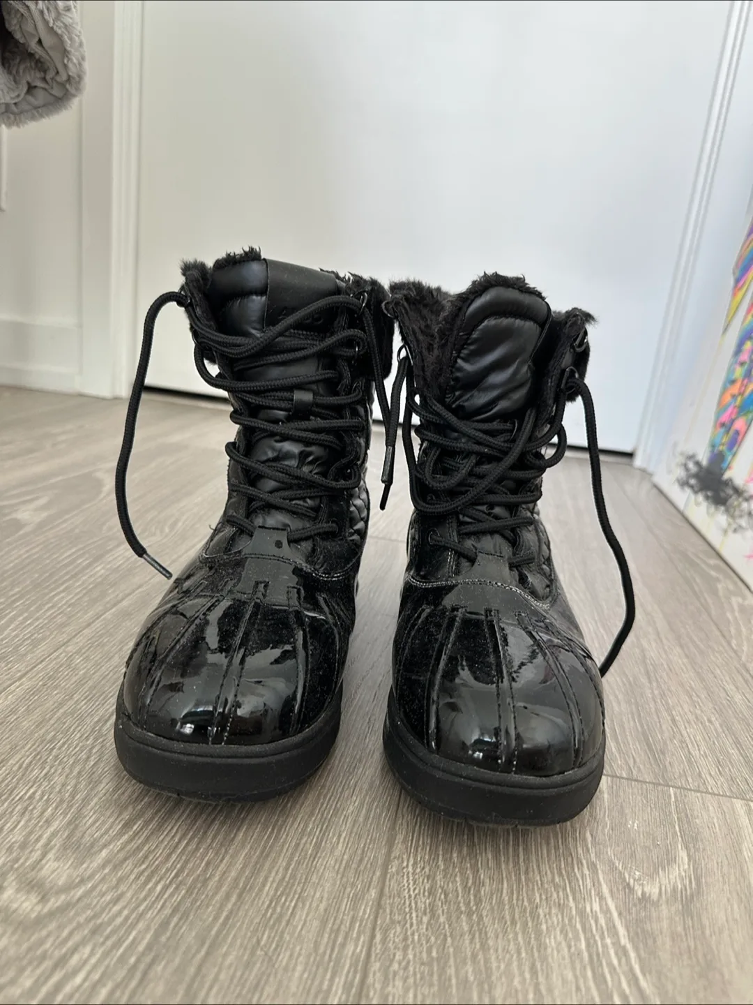 ALDO Black Winter Snow Boots - Size 8.5 thumbnail