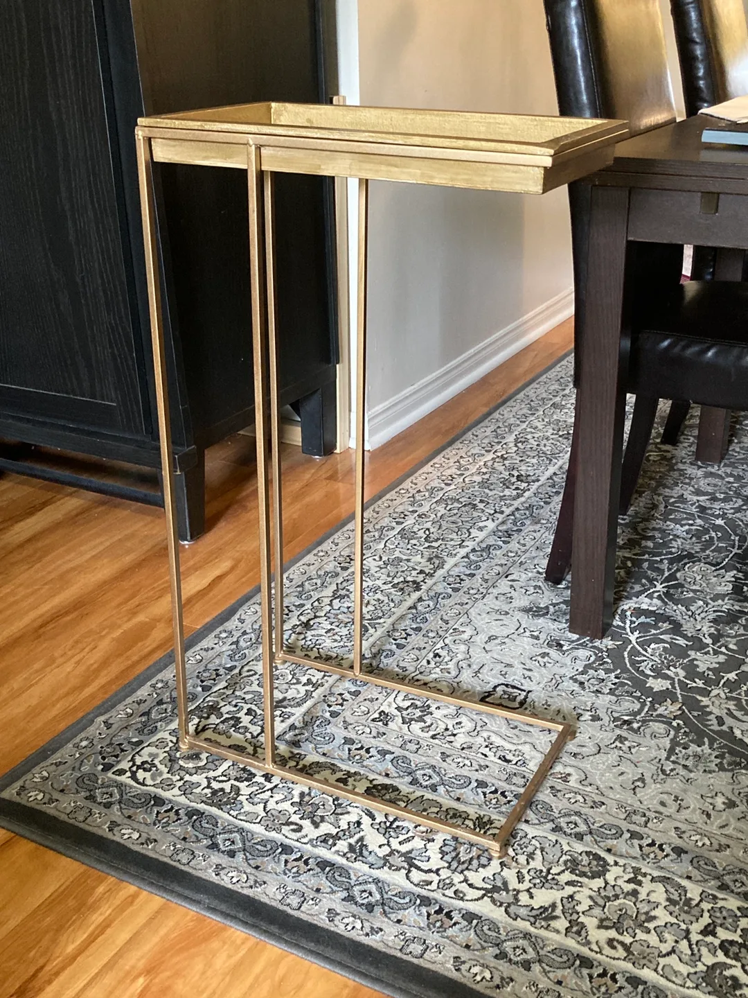 47th & Main Side Table - Gold/Natural thumbnail