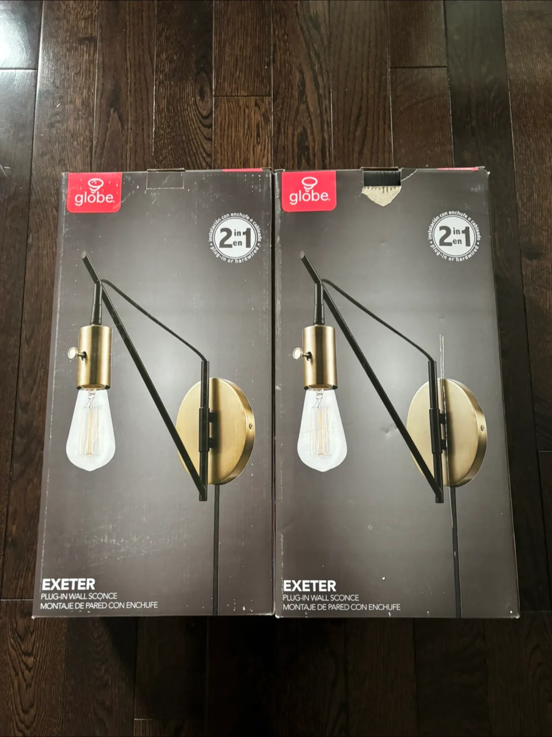 Globe Exeter Plug-In Wall Sconce (2-in-1) thumbnail