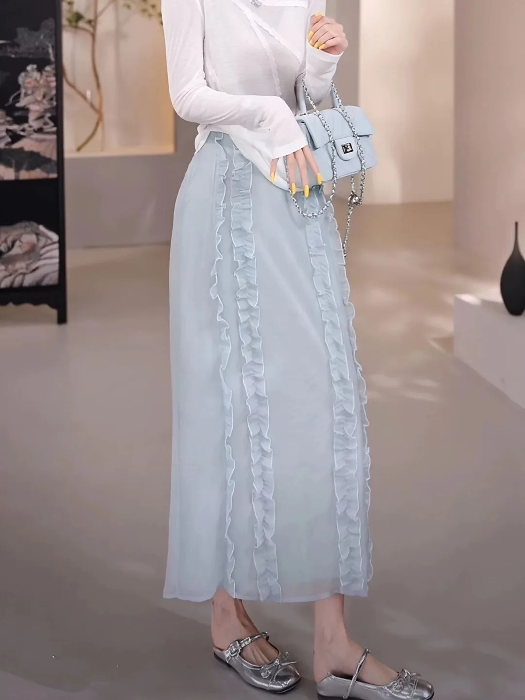 One New Blue Maxi Skirts thumbnail