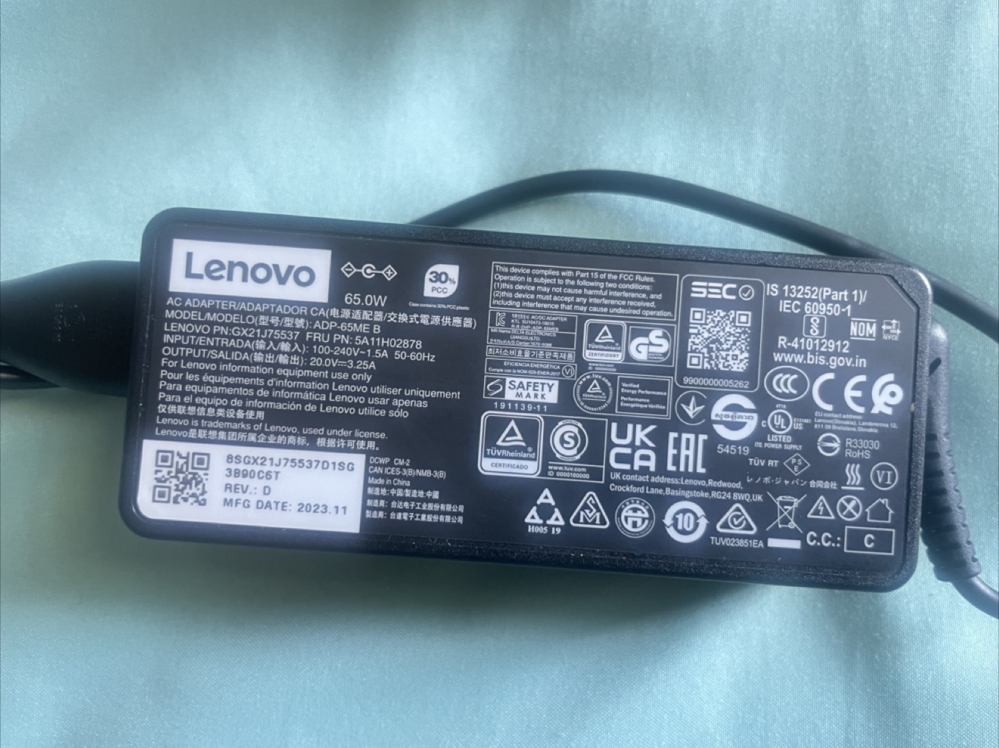 Lenovo 65W AC Adapter Charger🧡