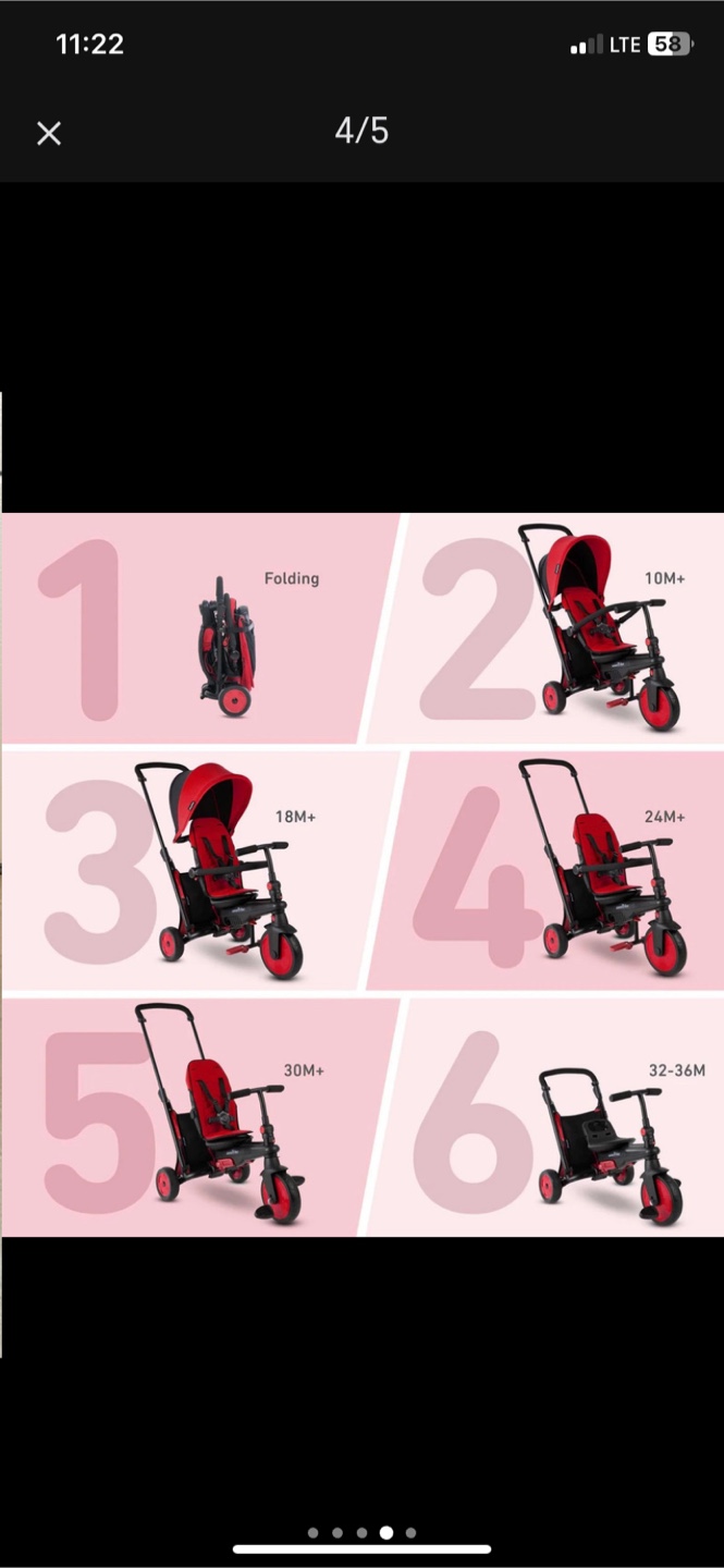 Smart Trike Stroller Tricycle, Red, 10M+ - photo 4