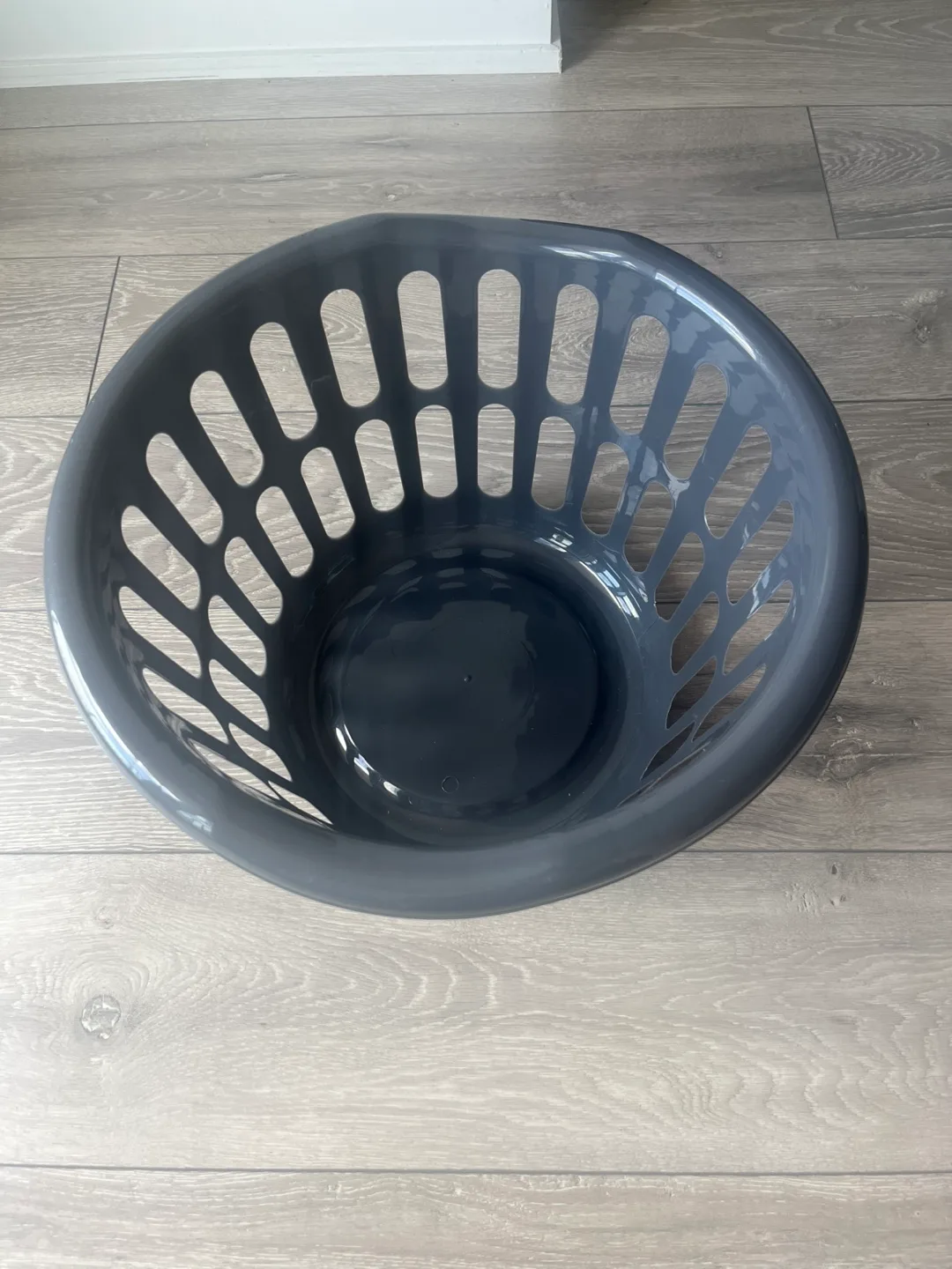 Grey Plastic Laundry Basket thumbnail