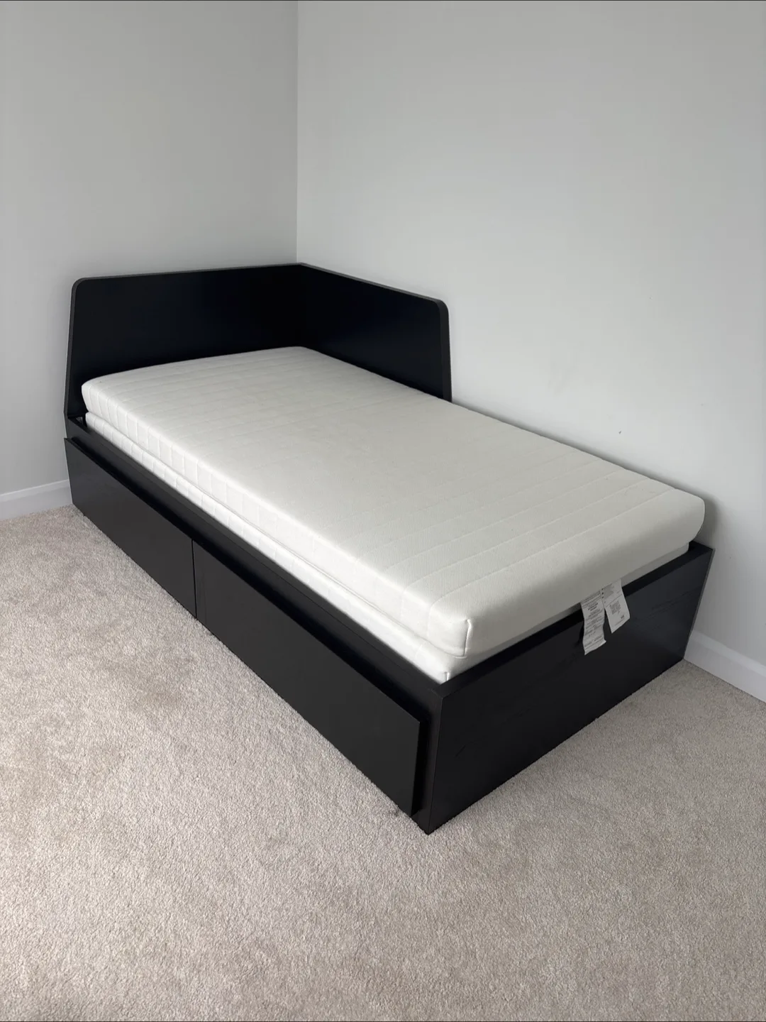 IKEA Hemnes Daybed Frame - Black/Brown (plus 2 mattresses) thumbnail