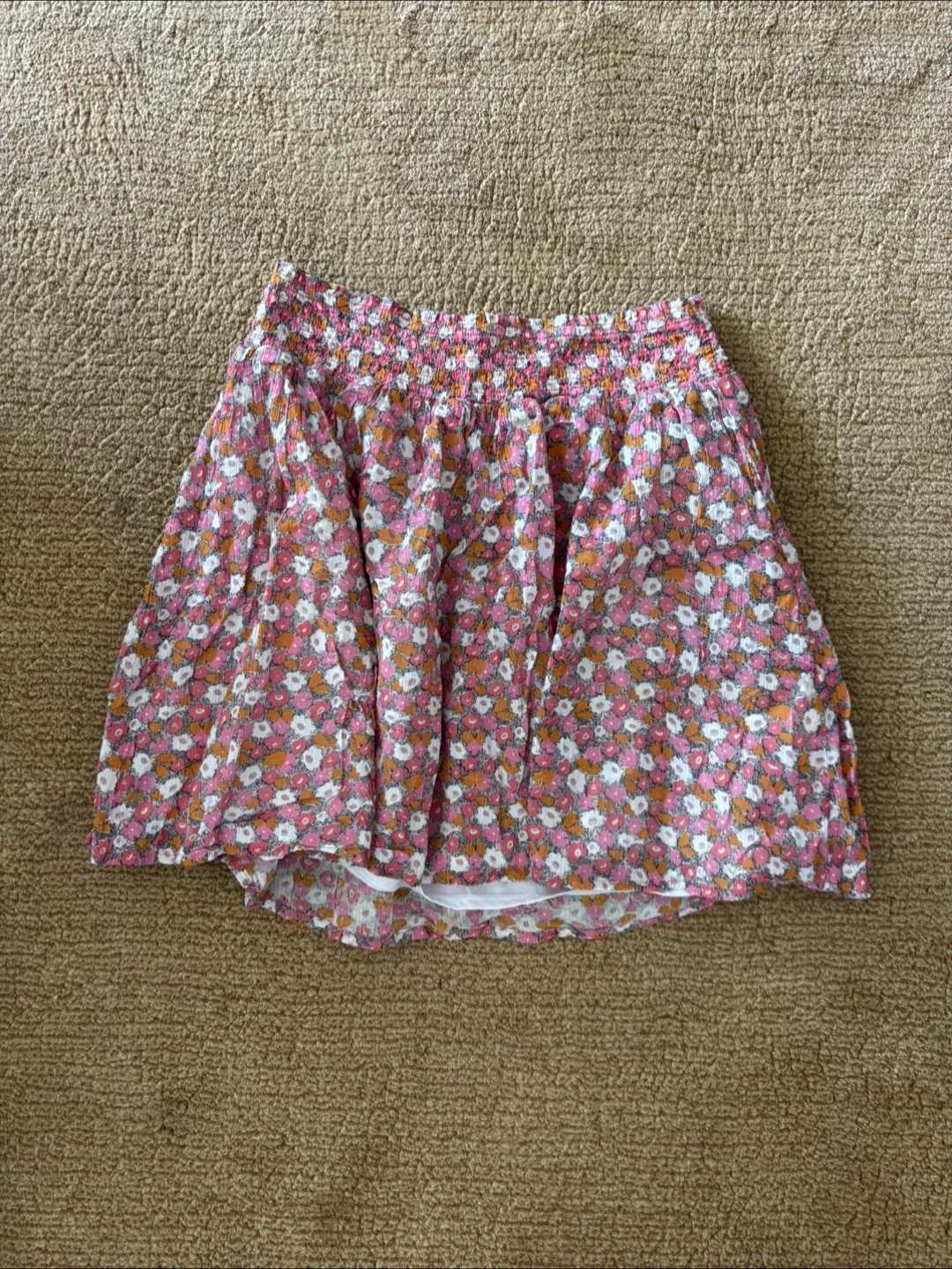 OLD NAVY Floral Pink and White Skirt thumbnail