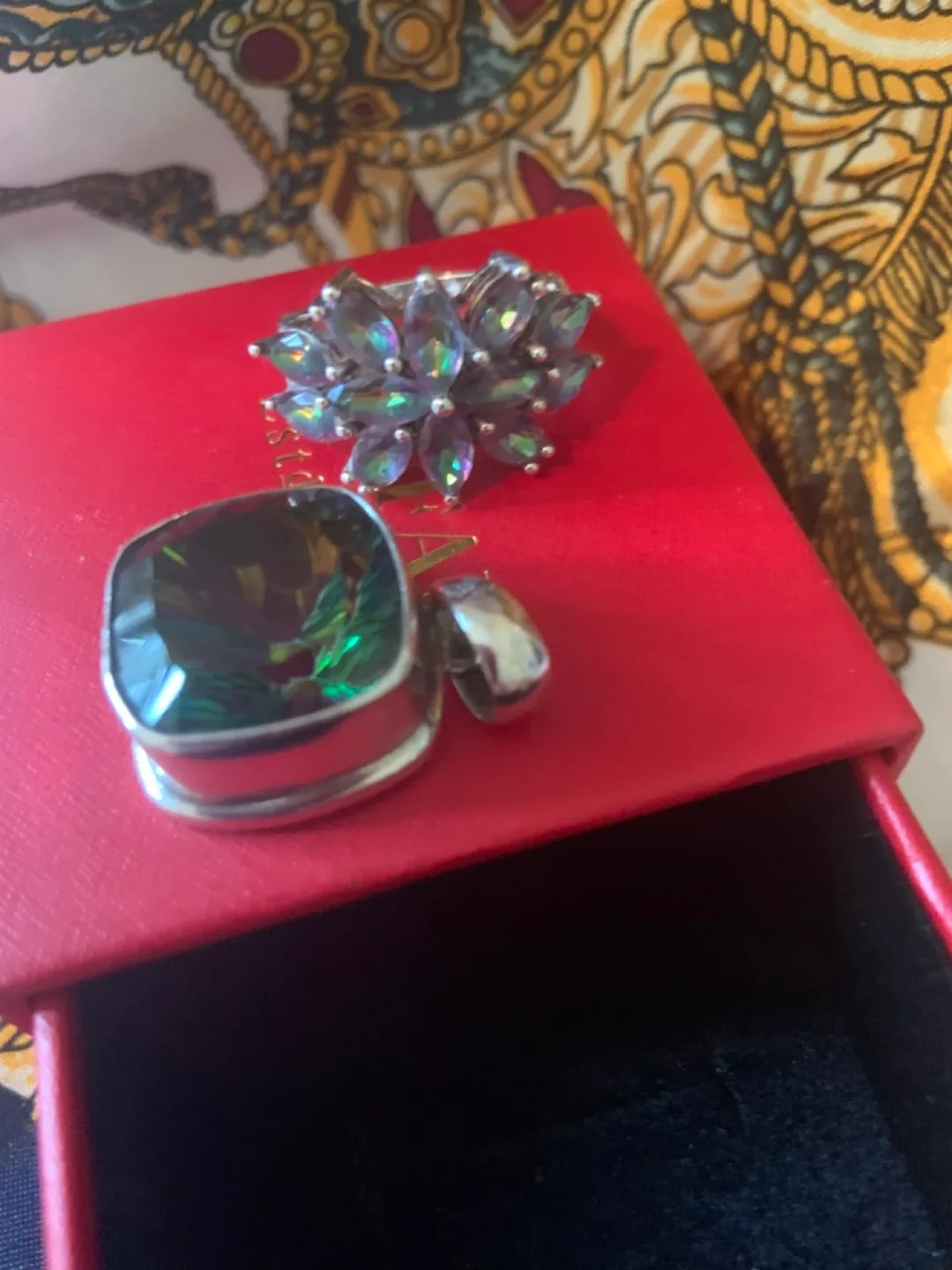 Mystic Topaz Pendant .Ring thumbnail