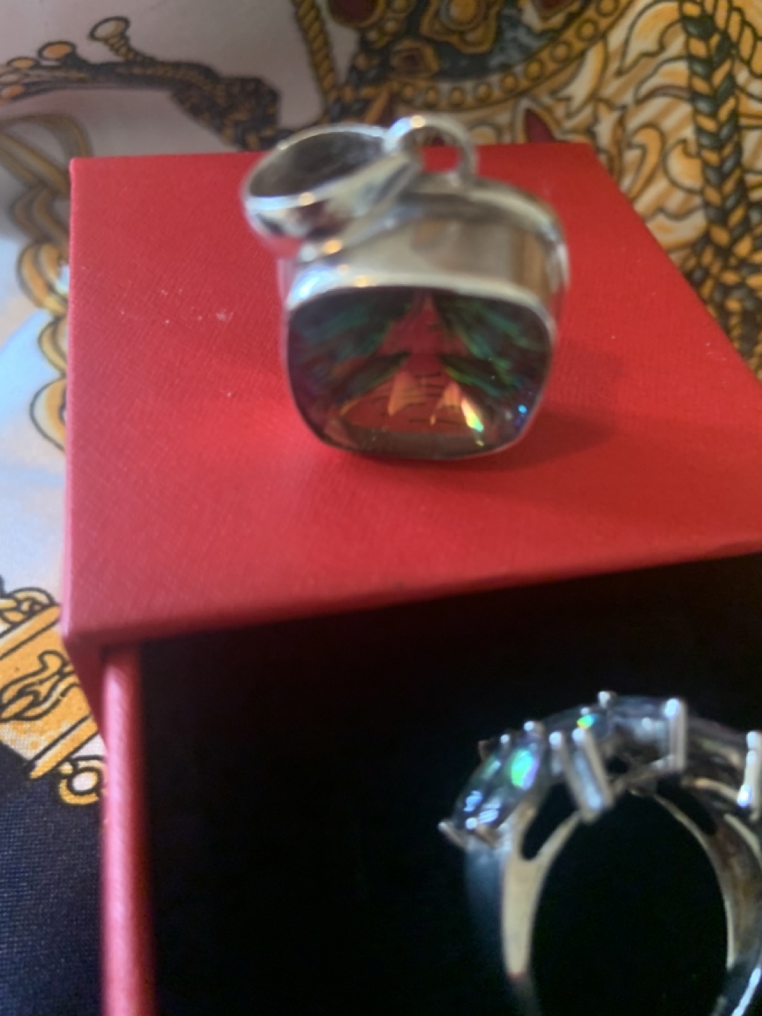 Mystic Topaz Pendant .Ring - photo 2