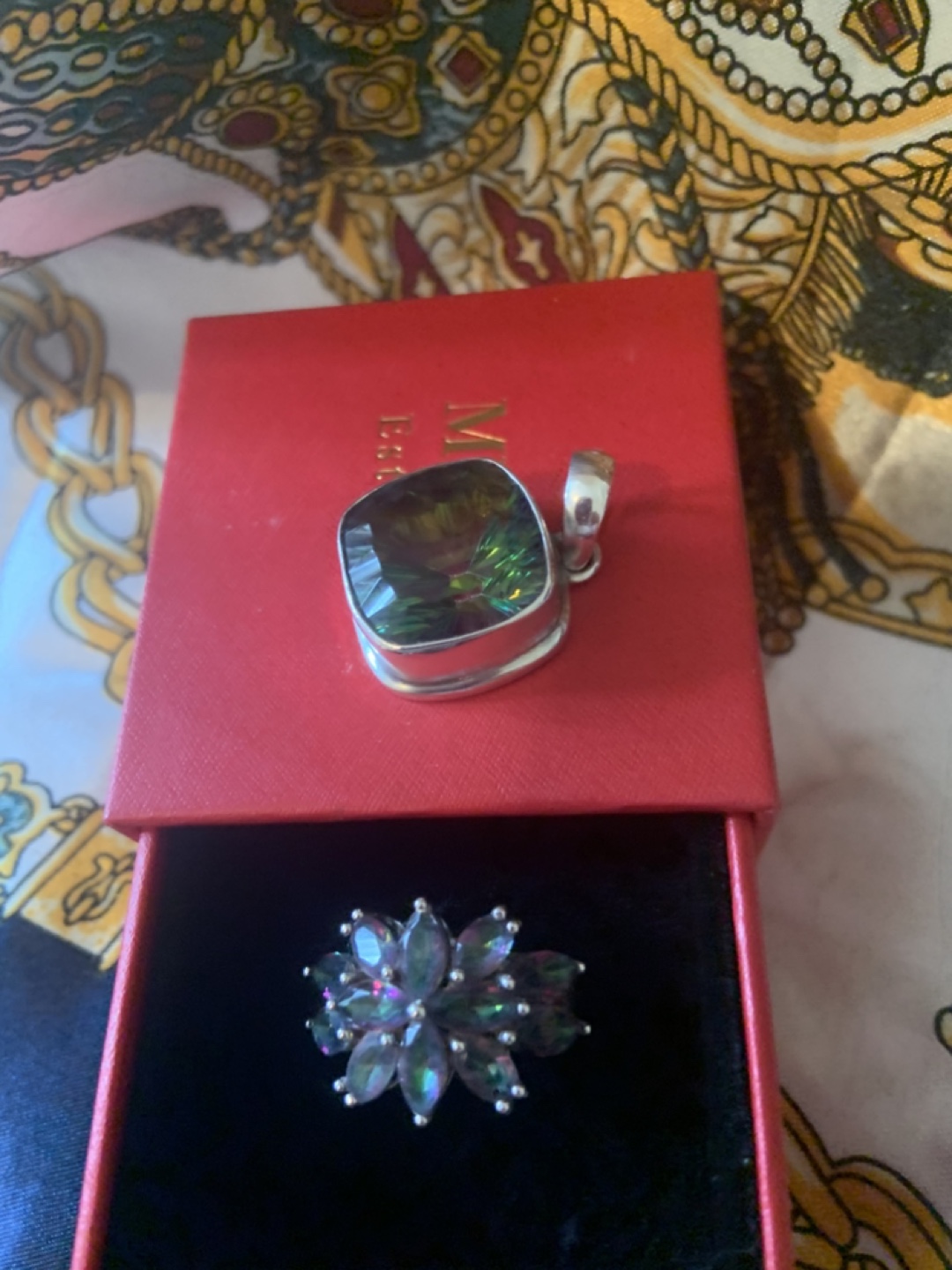 Mystic Topaz Pendant .Ring - photo 3