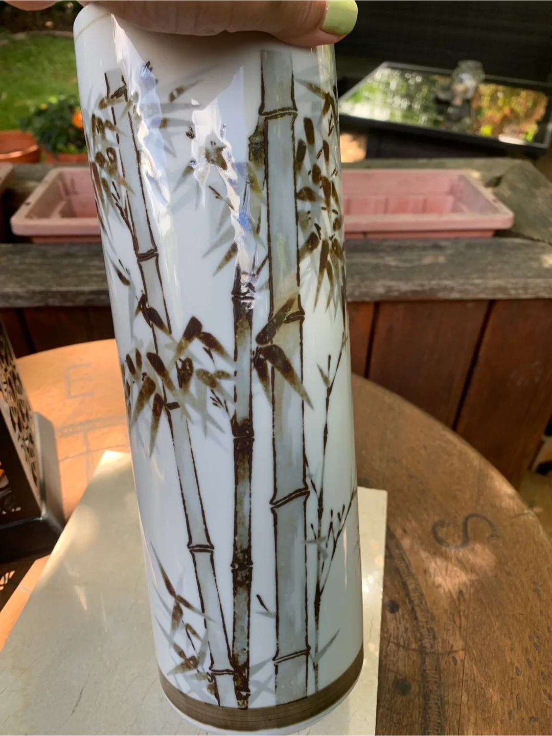 Vintage Japanese Bamboo Design Vase 🇨🇦🍁 image indicator(9)