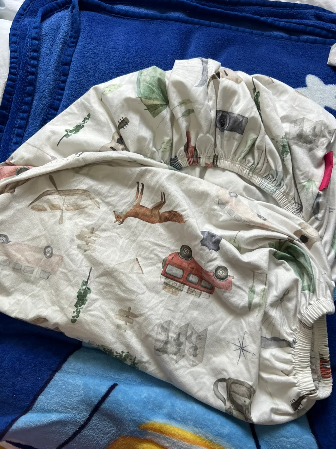 Camping Print Twin Bed and Flat Sheet image indicator(3)