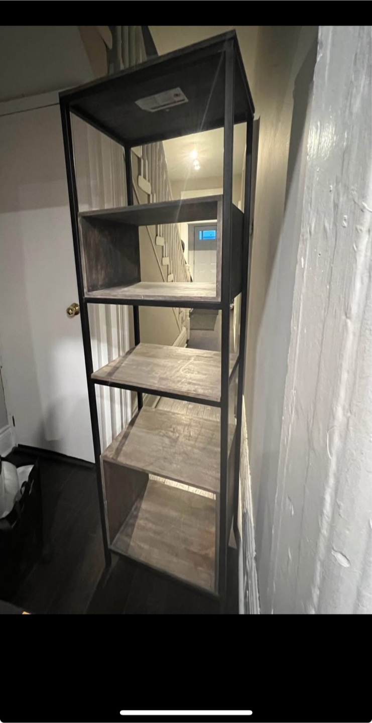 Rustic Wood & Metal Shelf - photo 2