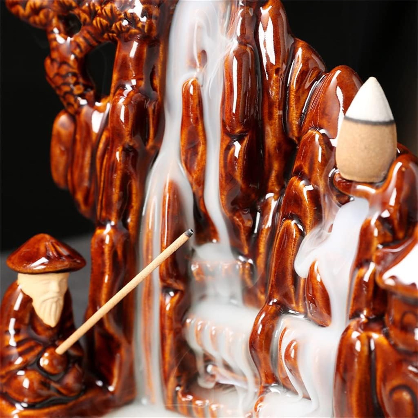 New - Home Decoration Waterfall Backflow Incense Burner - photo 4