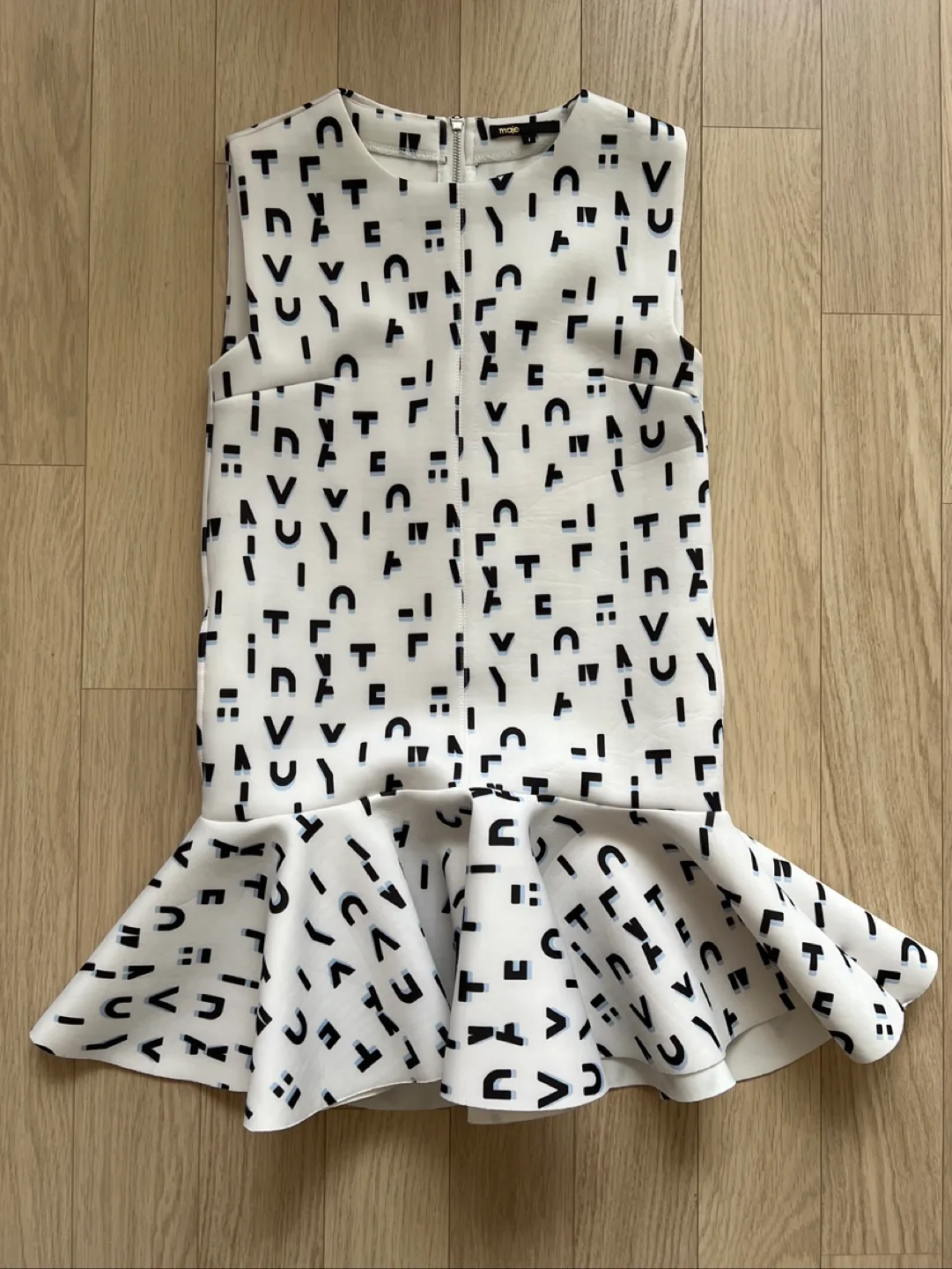 Maje White Patterned Dress - Size 1 thumbnail