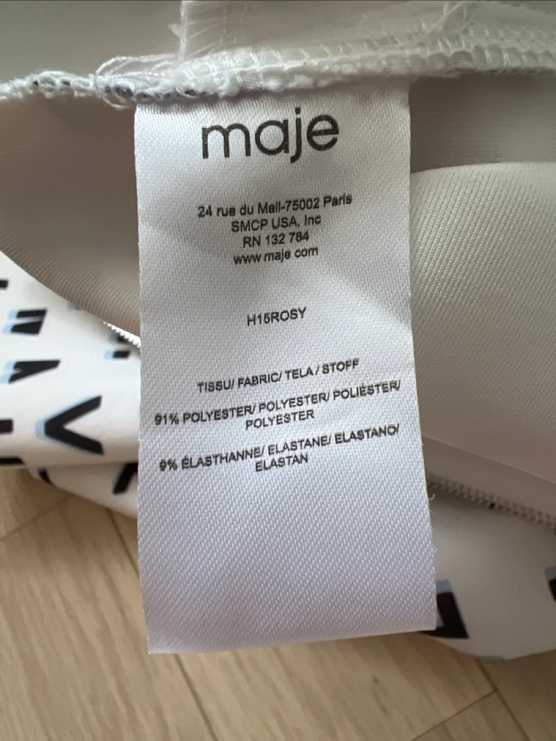 Maje White Patterned Dress - Size 1 image indicator(5)