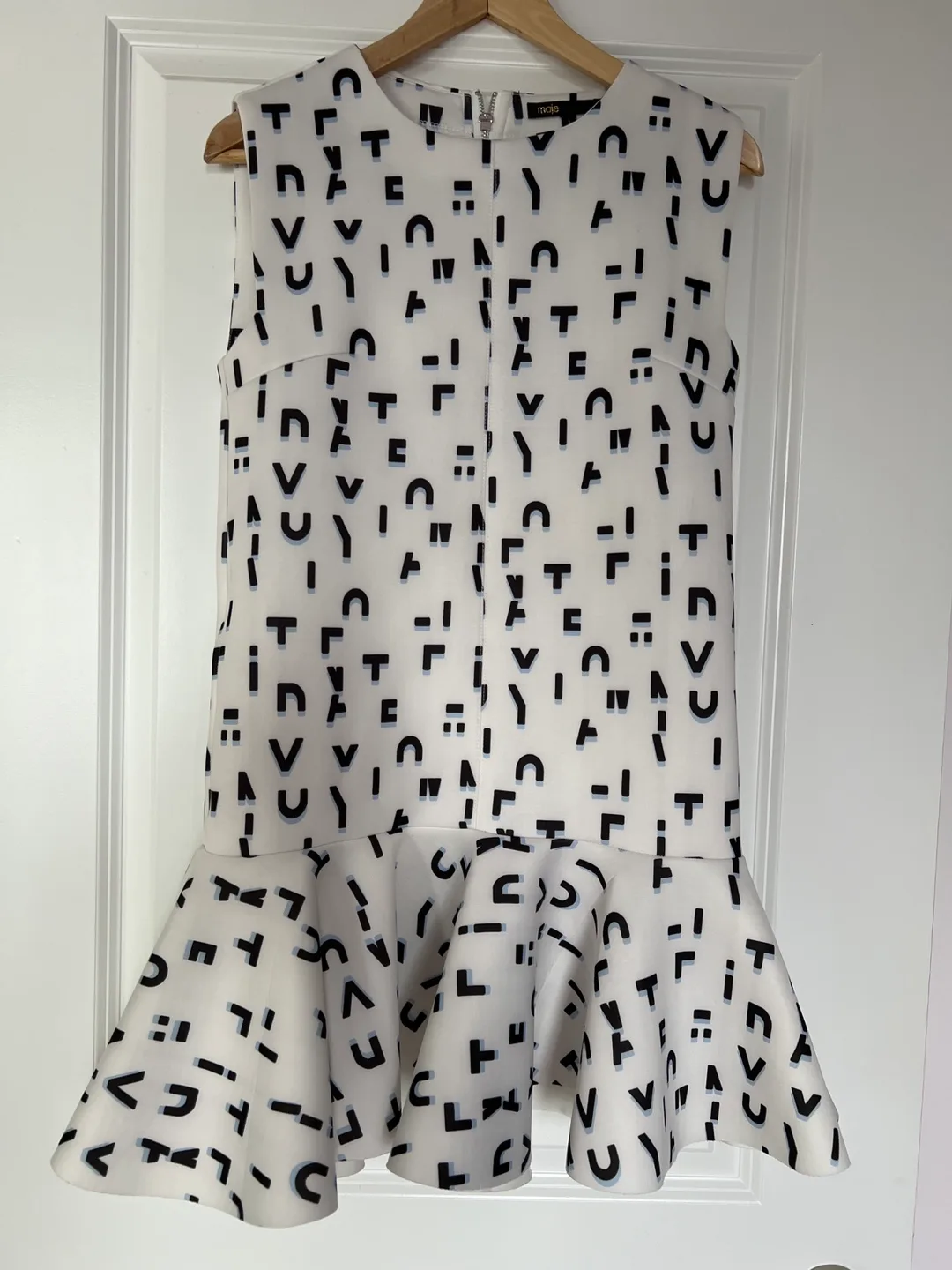 Maje White Patterned Dress - Size 1 image indicator(3)