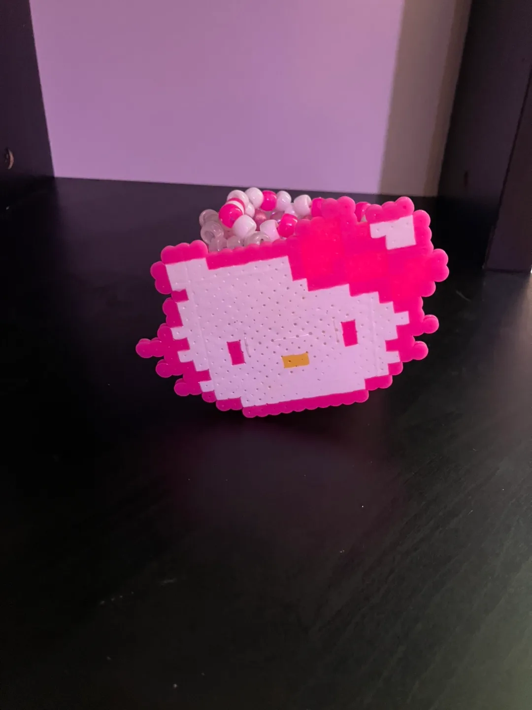 Handmade Hello Kitty Kandi Cuff Bracelet thumbnail
