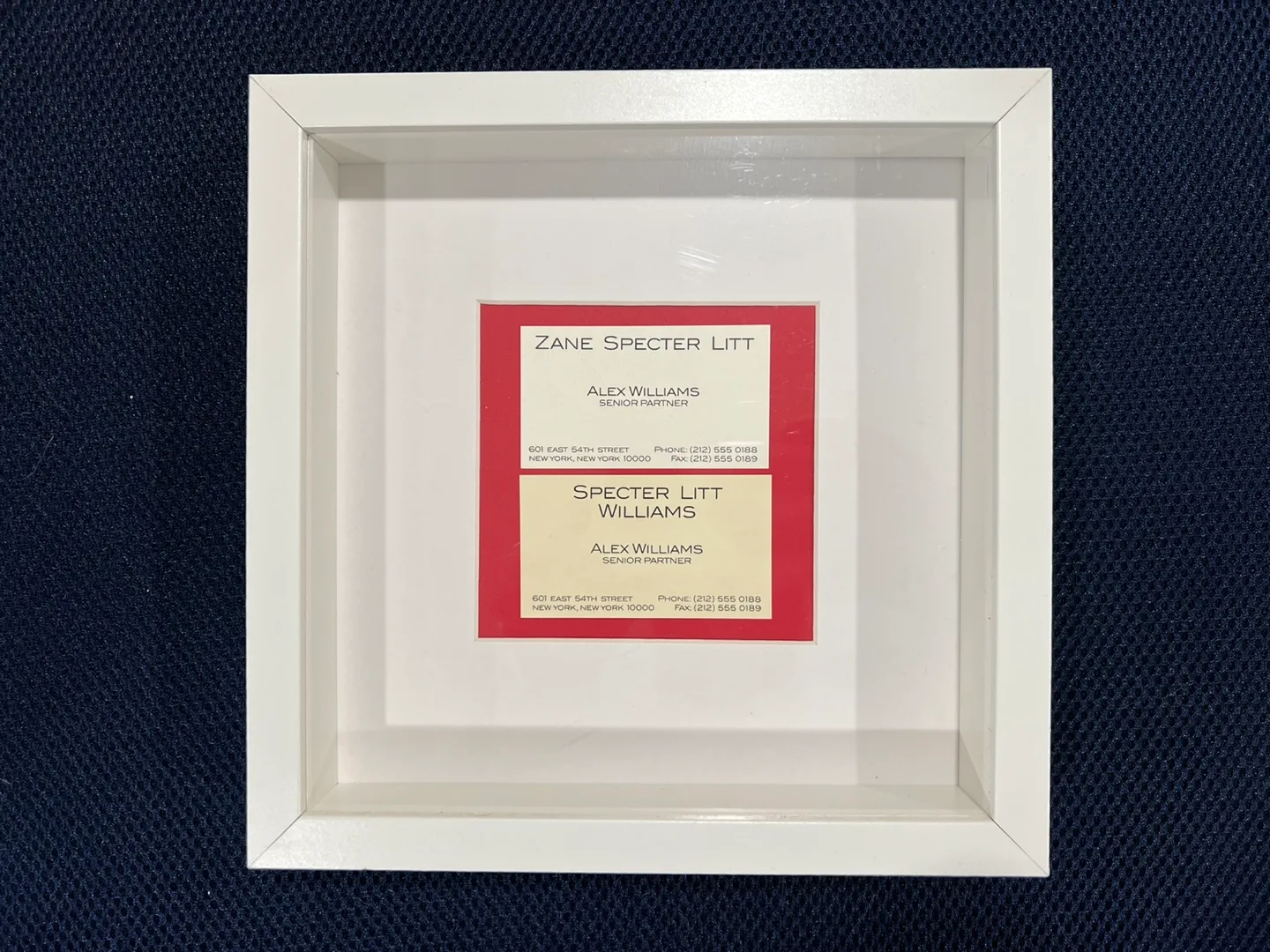 Suits Alex Williams - Framed Business Cards image indicator(2)