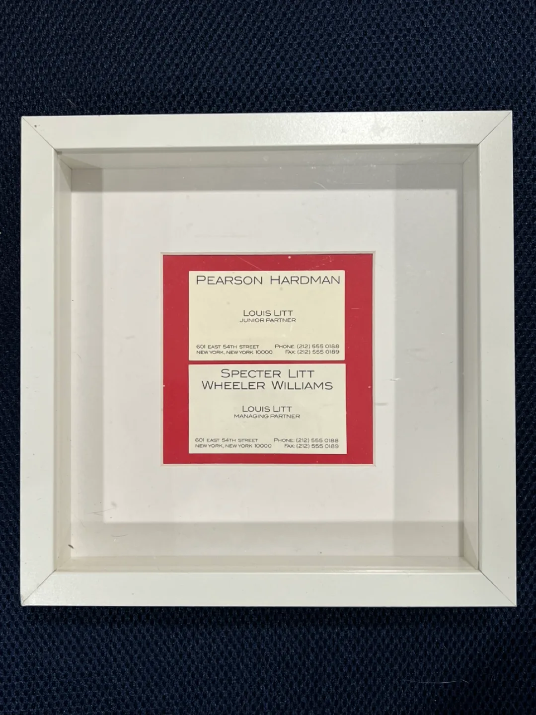 Suits Louis Litt - Framed Business Card Prop image indicator(2)